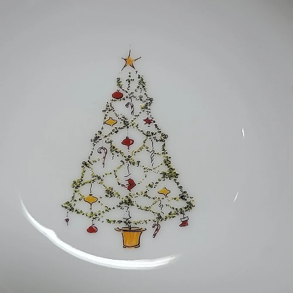 Pottery Barn Holiday Cheer Ornament Shaped Bowls set of 2